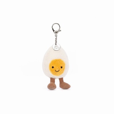 Jellycat Amuseables Happy Boiled Egg Bag Charm New Zealand | CORAE2590